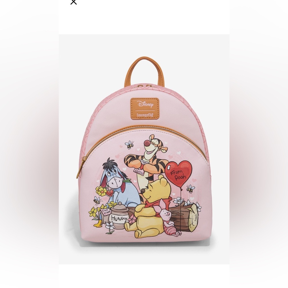 Disney Loungefly Winnie the Pooh and friends Valentine’s Day mini backpack